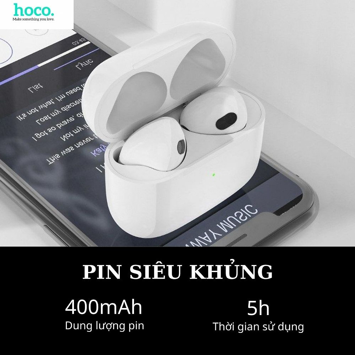 Tai nghe không dây bluetooth Hoco CES10 – Thiết kế thông minh – Âm thanh sống động – Hàng nhập khẩu
